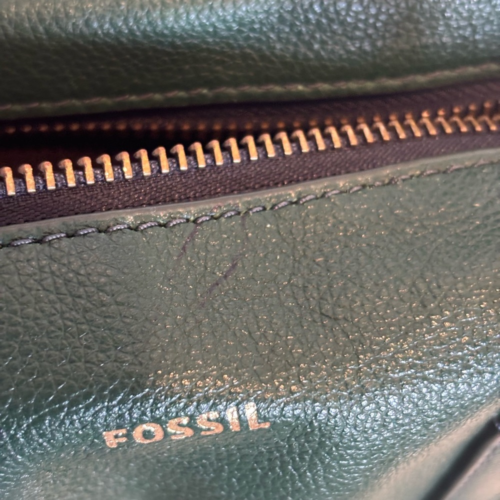 Fossil Forest Green Leather Satchel - Picture 14 of 14